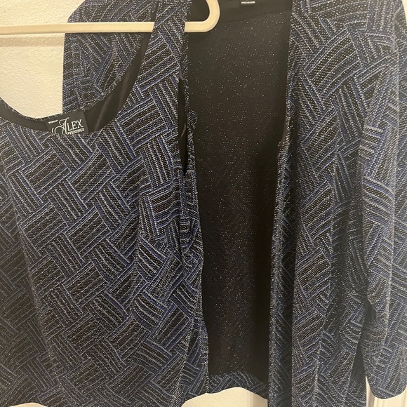 Alex Evenings 2-Piece Sparkle Twinset Jacket & Tank Top | Plus Size 3X - Picture 7 of 15